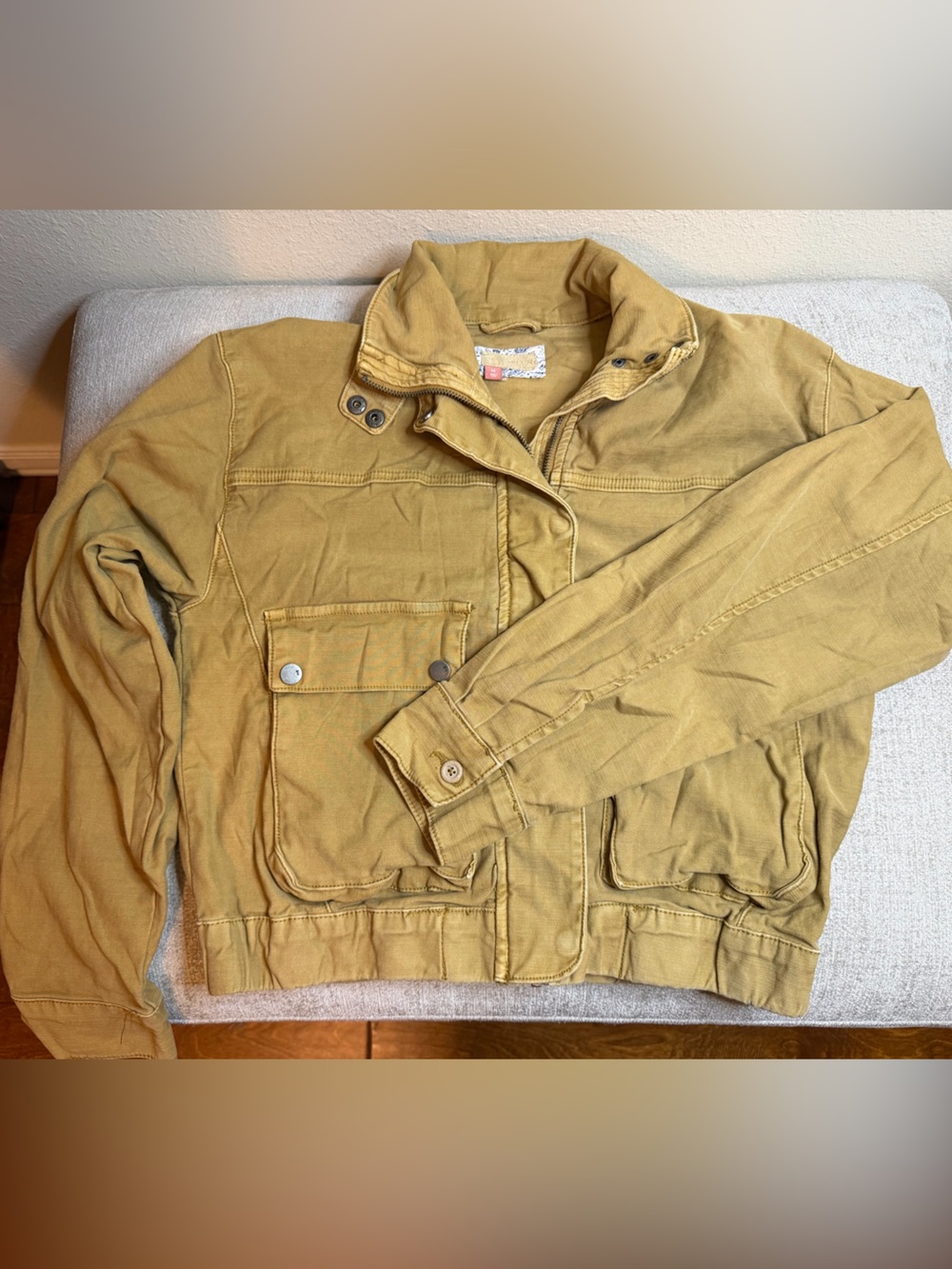 Pilcro Mustard Tan Utility Jean Jacket